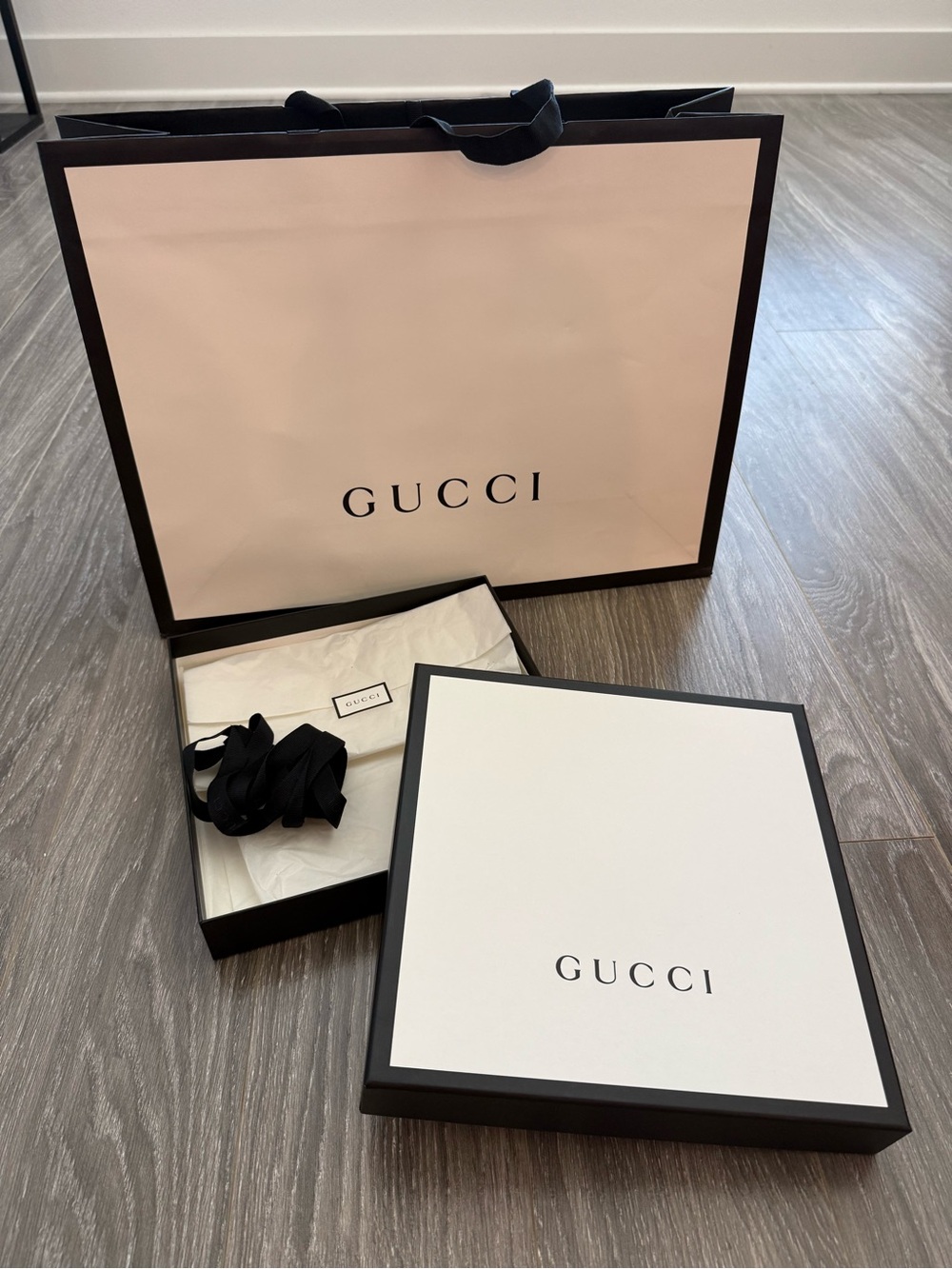GUCCI Gift Bag and Storage Box with Ribbon